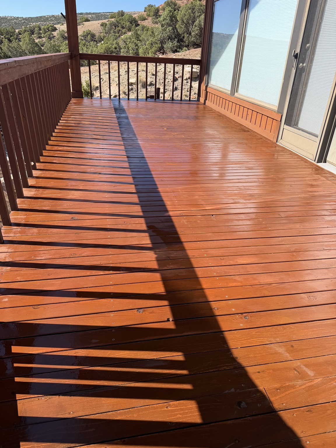 Finished exterior deck